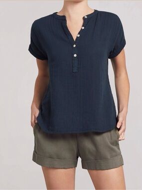 Faherty Desmond Dream Cotton Gauze Top XS